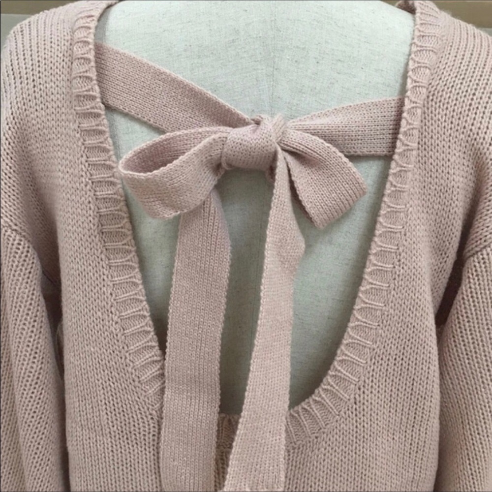 🍁New🍁Open tie back Sweater - Picture 8 of 8